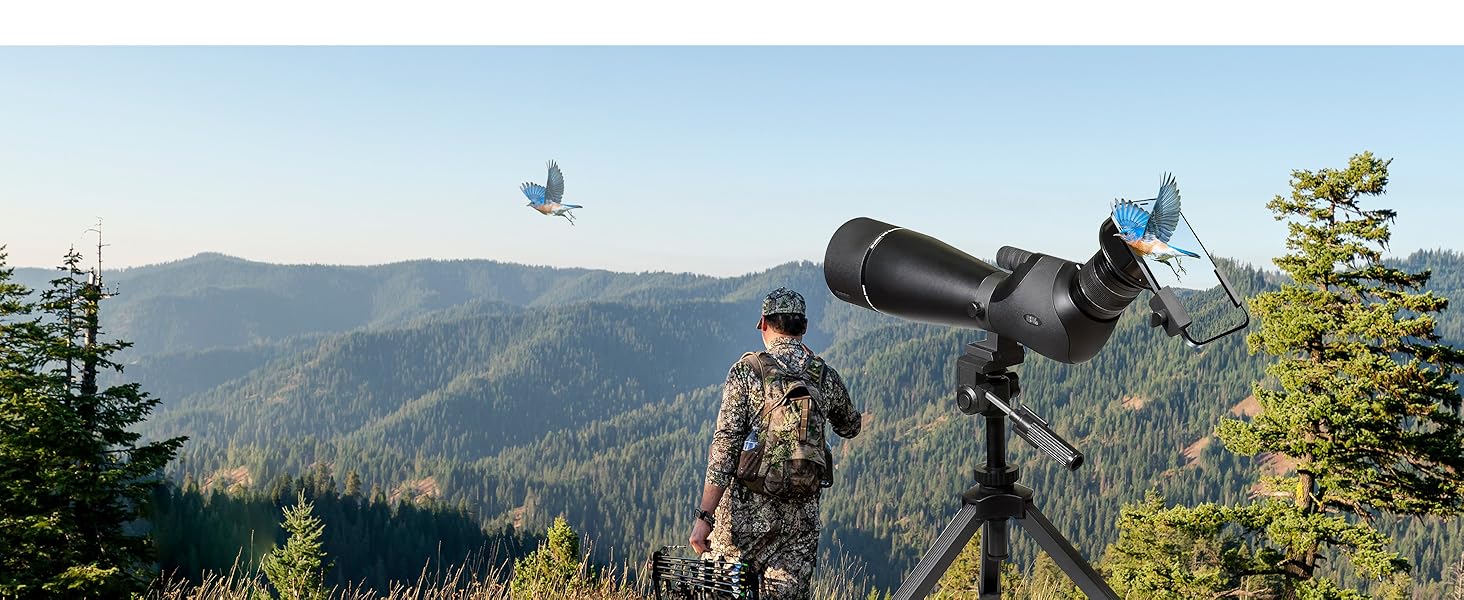 Spotting Scope 2060x80, THREE TRIPING Dual Focusing ED