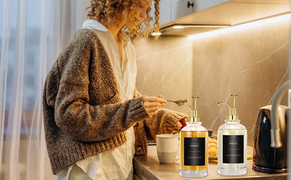 Vermonga Coffee Syrup Dispenser for Coffee Bar, Coffee Pump