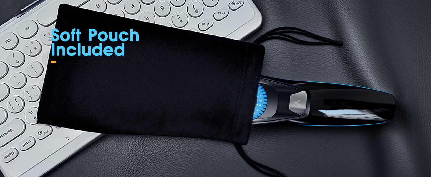 With a soft pouch in the package, the trimmer for men can be taken to anywhere for travel