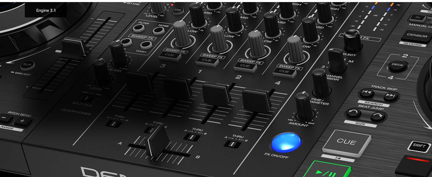 Denon DJ SC LIVE 4 Standalone DJ Controller, 4Channel Mixer, Amazon
