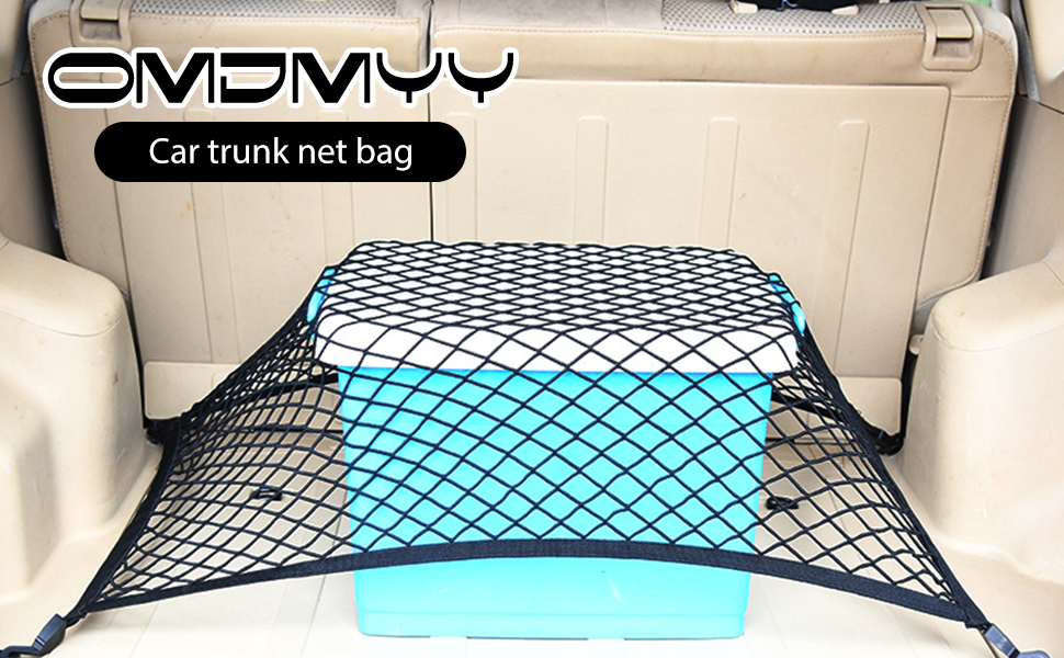 OMJMYY Car Boot Net Luggage Net 60 x 40 cm Extends to 120 x 80 cm