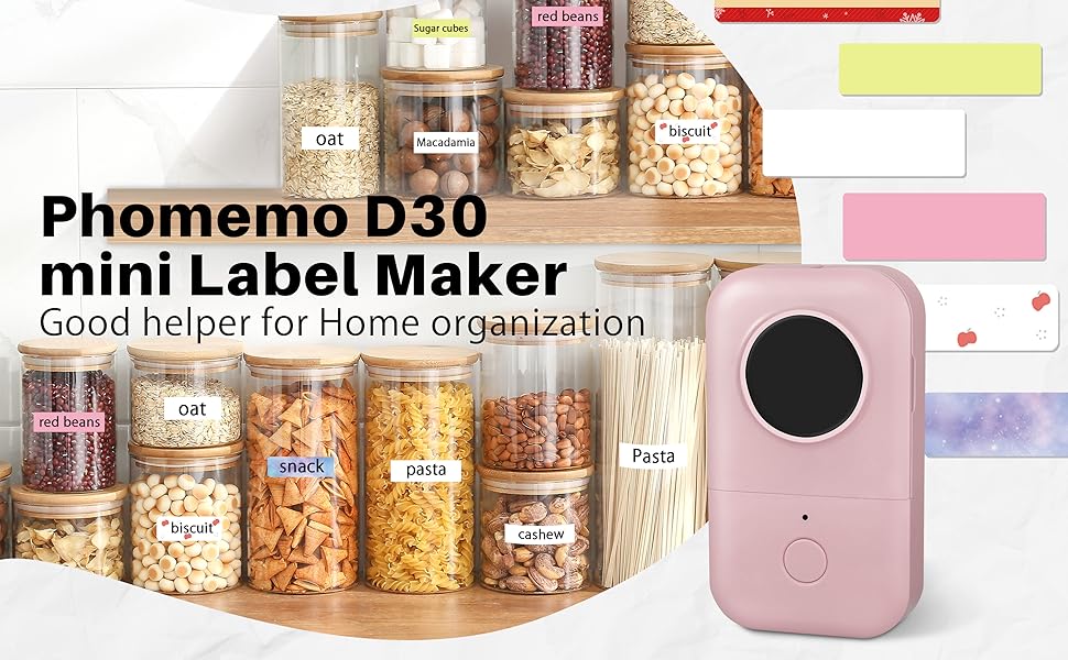 Phomemo Label Maker Machine with Tape, D30 Portable