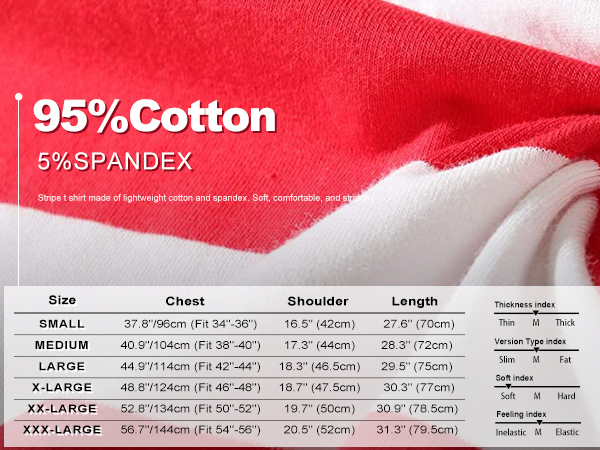 SSLR-Mens-T-Shirts-Short-Sleeve-Striped Shirt Red and White