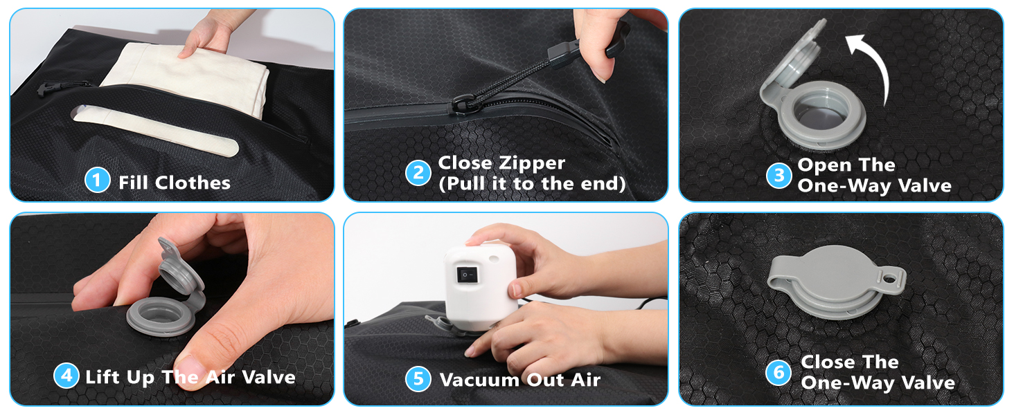 Travel vacuum bag