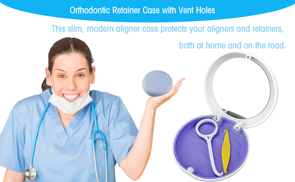 Aligner and Retainer Case Solid Orthodontic Aligner Retainer Case