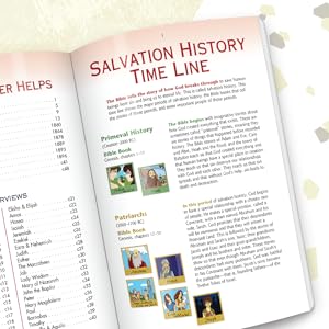 Salvation history timeline, Bible interior spread