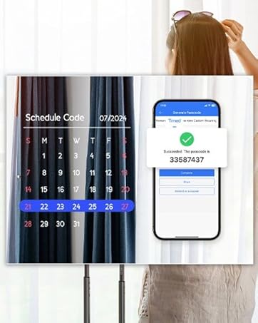 Shedule code, Smart lock, smartphone, code, calendar, dates, appointment