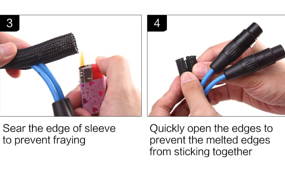 33ft 10mm PET Expandable Braided Cable Sleeve High Densely Wire