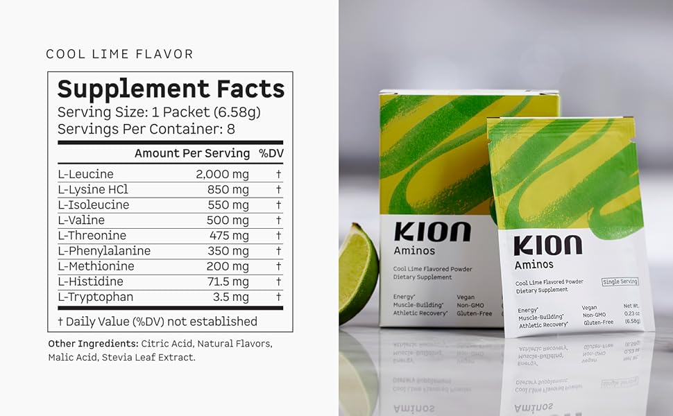 Kion Aminos Packets Essential Amino Acids Supplement for