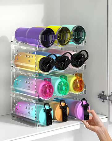 Areforic Brand Story, Water Bottle Organizer for Cabinet