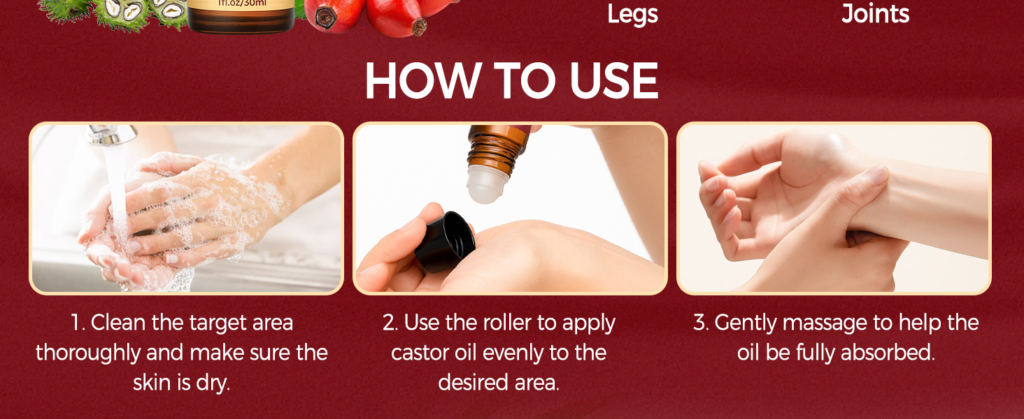 castor oil roll on for face