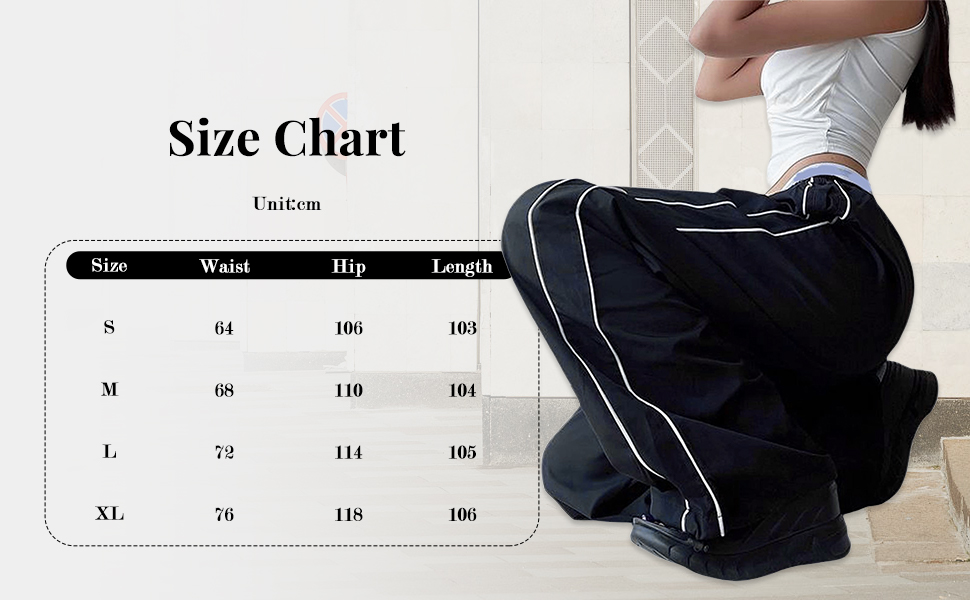 Amazon.com: Women's Parachute Pants Cargo Trousers Elastic