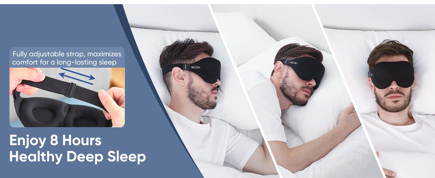 Adjustable Strap Foldable sleeping mask for women men