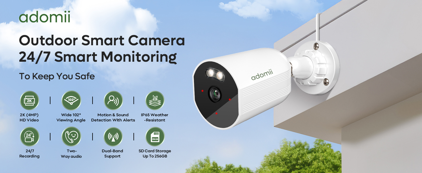 Outdoor Smart Camera 24/7 Smart Monitoring