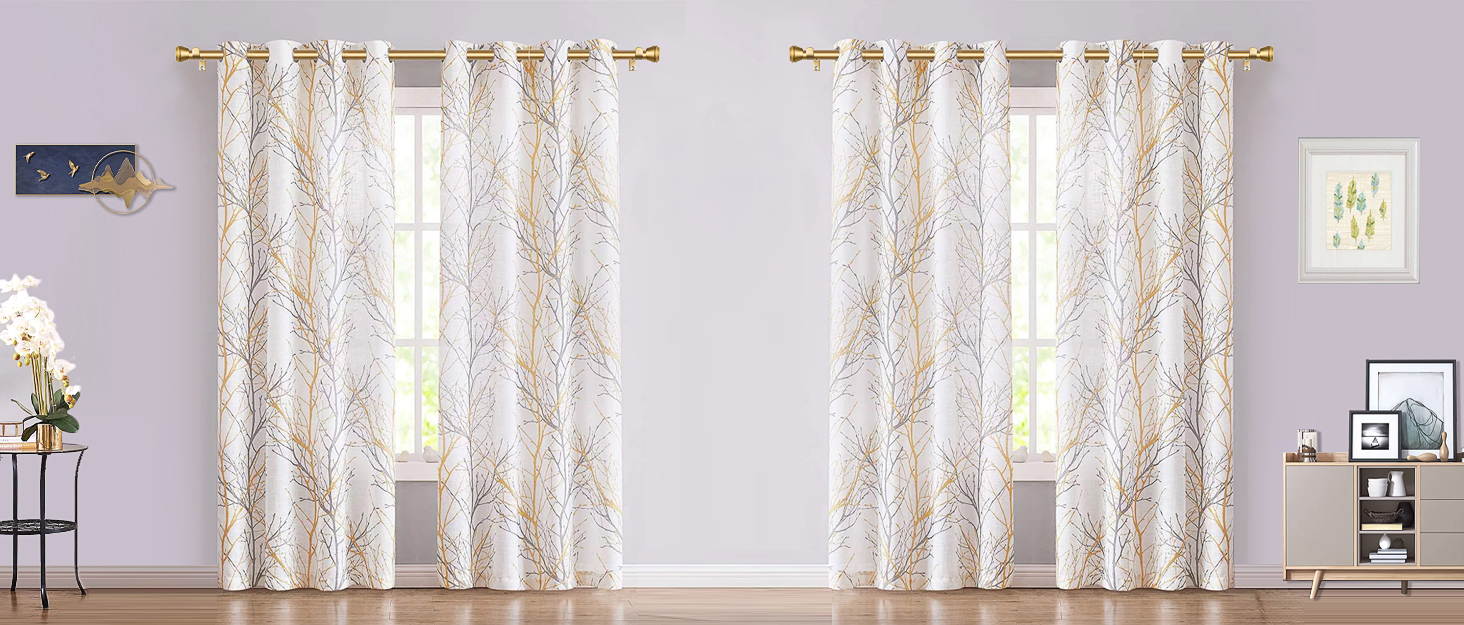 Curtain Rods for Windows 32 to 115 Inch, HOTOZON 1 Inch