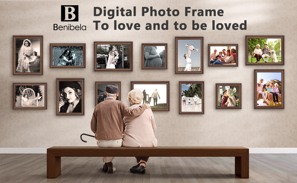17 Inch Digital Picture Frame Benibela 2.4G/5G Dual WiFi