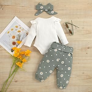baby girl clothes 0 3 months fall winter onesies long sleeve white onesies clothing pants set