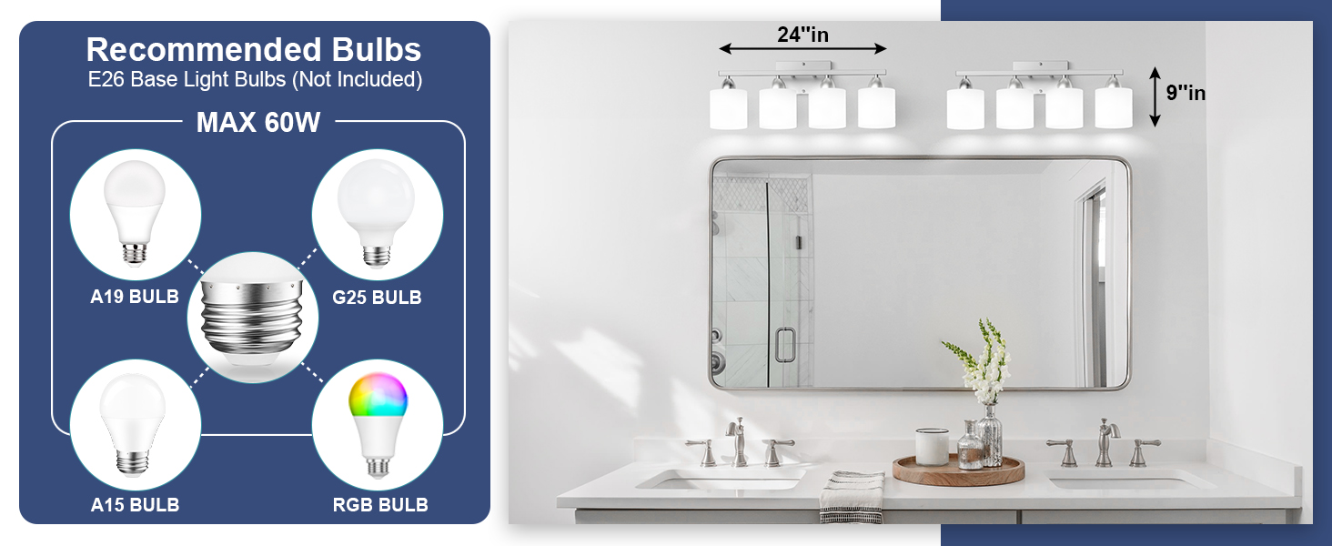 Bathroom Light Fixtures Over Mirror