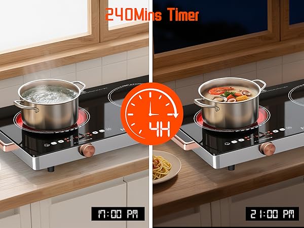 Amazon.com: Nefaracy 2 Burner Electric Cooktop - 24 Inch