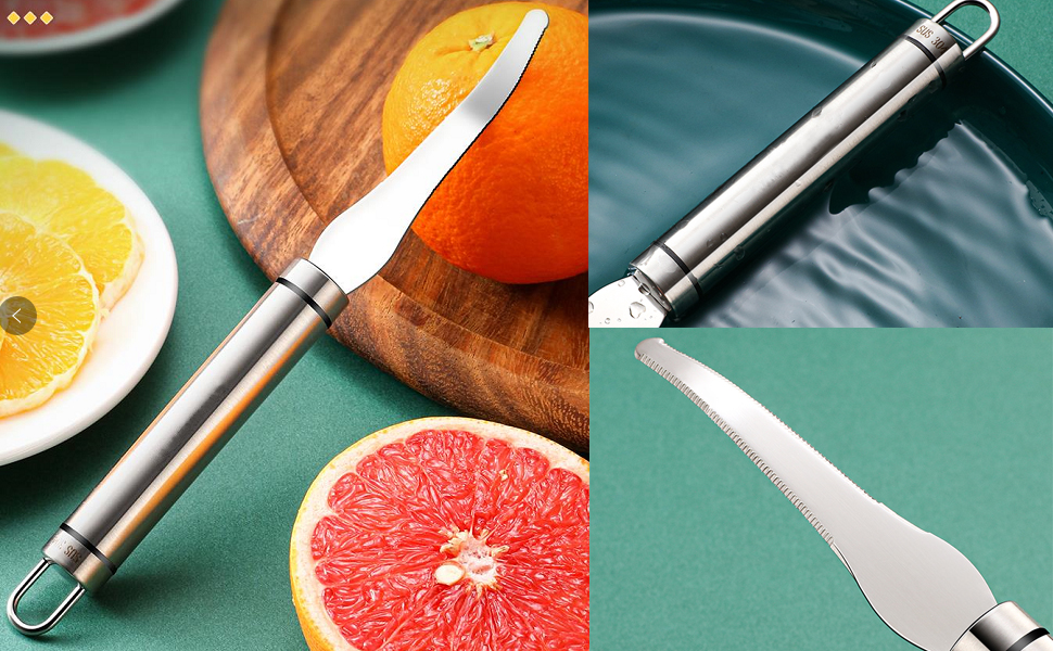 LMSTDHYP Stainless Steel Grapefruit Knife,Serrated Stainless Steel Blade Grapefruit