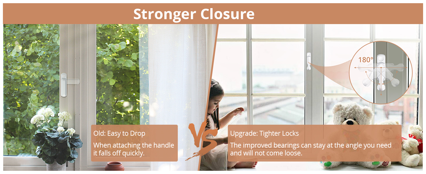 Kamtop 8 PCS Sash Jammers, White Zinc Alloy Sash Blockers Window