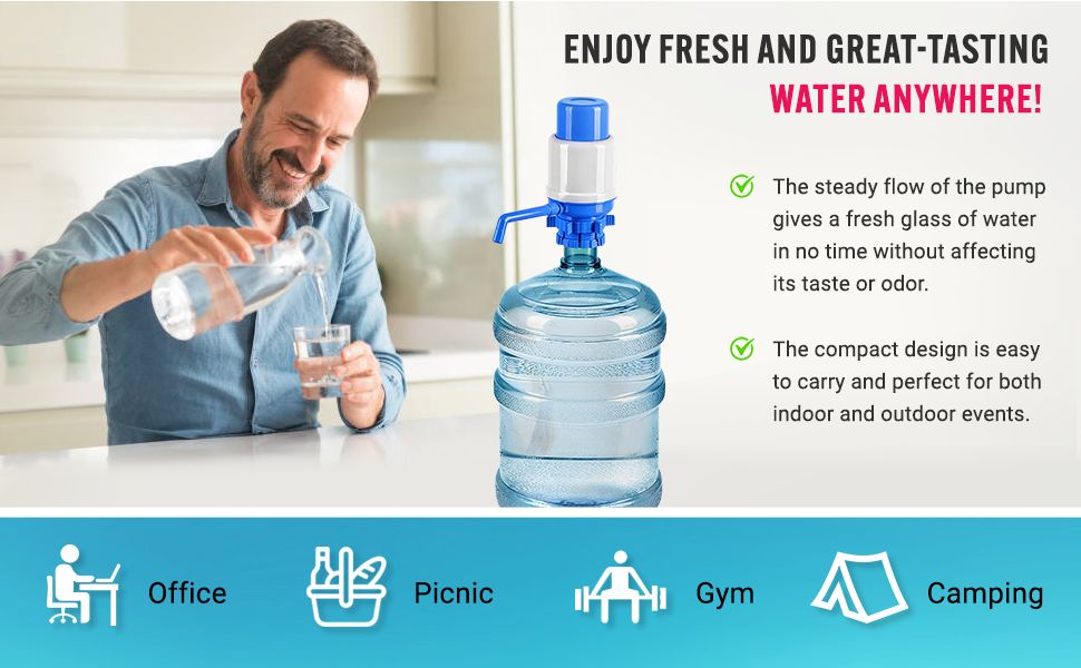 PURAM Manual Water Pump for Bisleri 20 Liter Water Bottle as Well