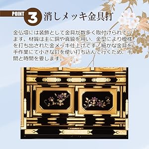 Amazon｜仏壇・仏具の窓口 金仏壇 直置型 18号 AZ100247 金箔製 お西用