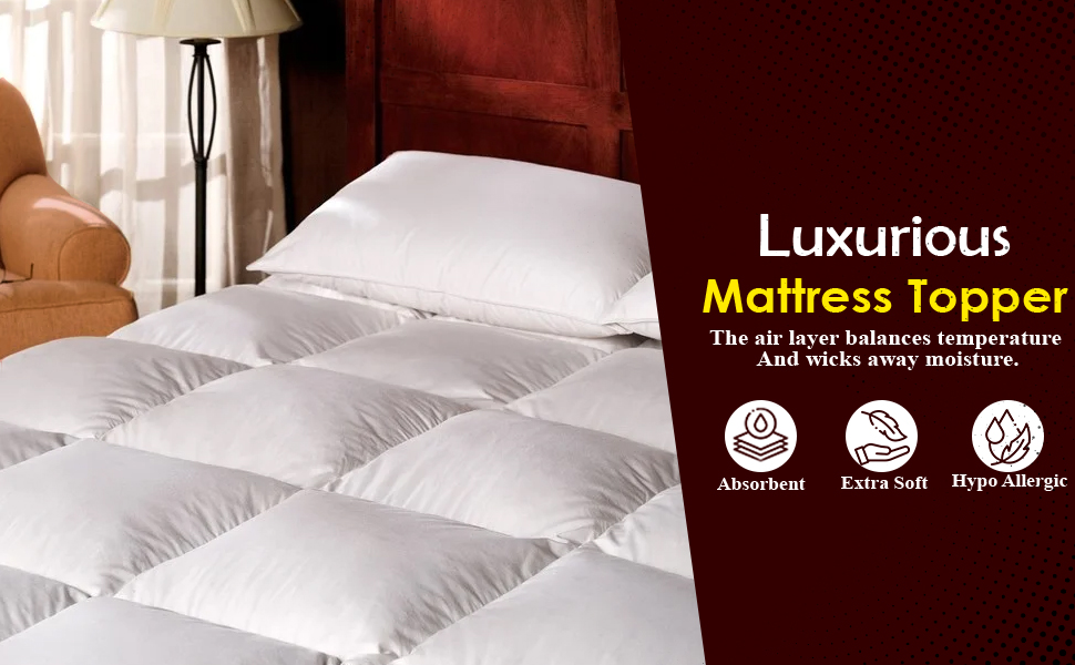 Double Mattress Topper Thick 4 Inches Soft Fluffy Extra Thick Mattress