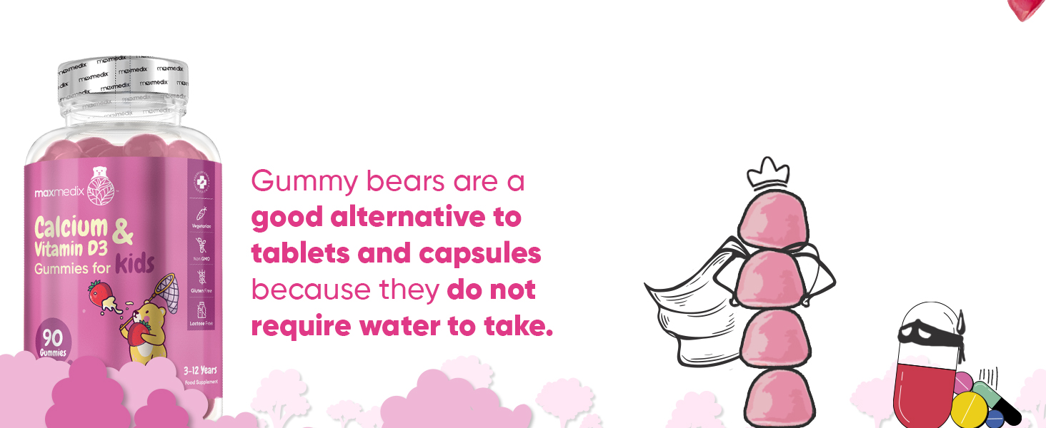 Our gummies are easy to take, especially for children, and are ideal for on the go