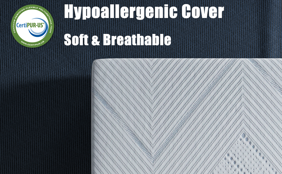 BedStory Memory Foam Mattress Topper Queen, 3 Inch Gel Bamboo Charcoal