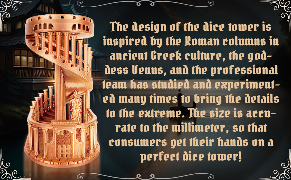 DND Dice Tower with Tray for Role Playing Game,Dungeons and