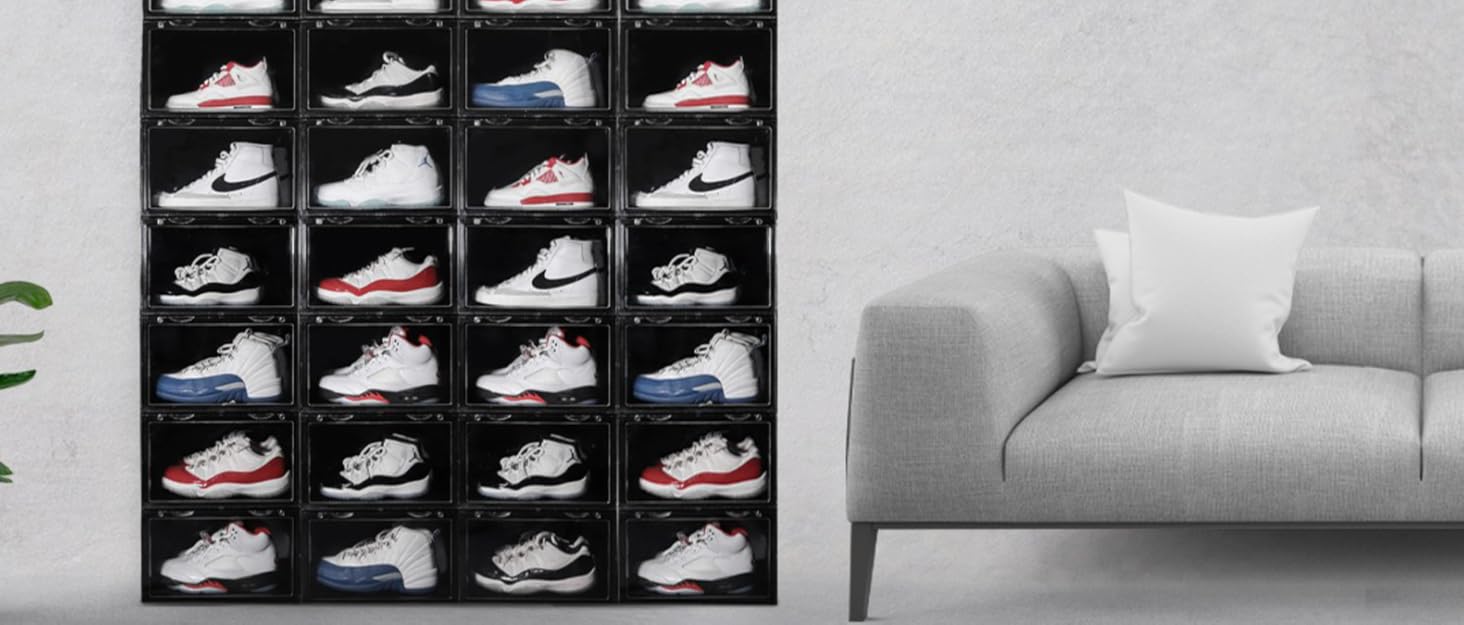 OLLIE XL Shoe Storage Boxes Foldable and Stackable Shoe Storage