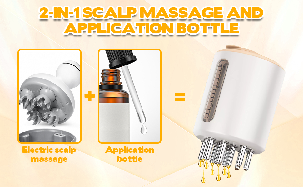 Dermaroller hair scalp massager hair oil applicator head massager head massage hair massage brush