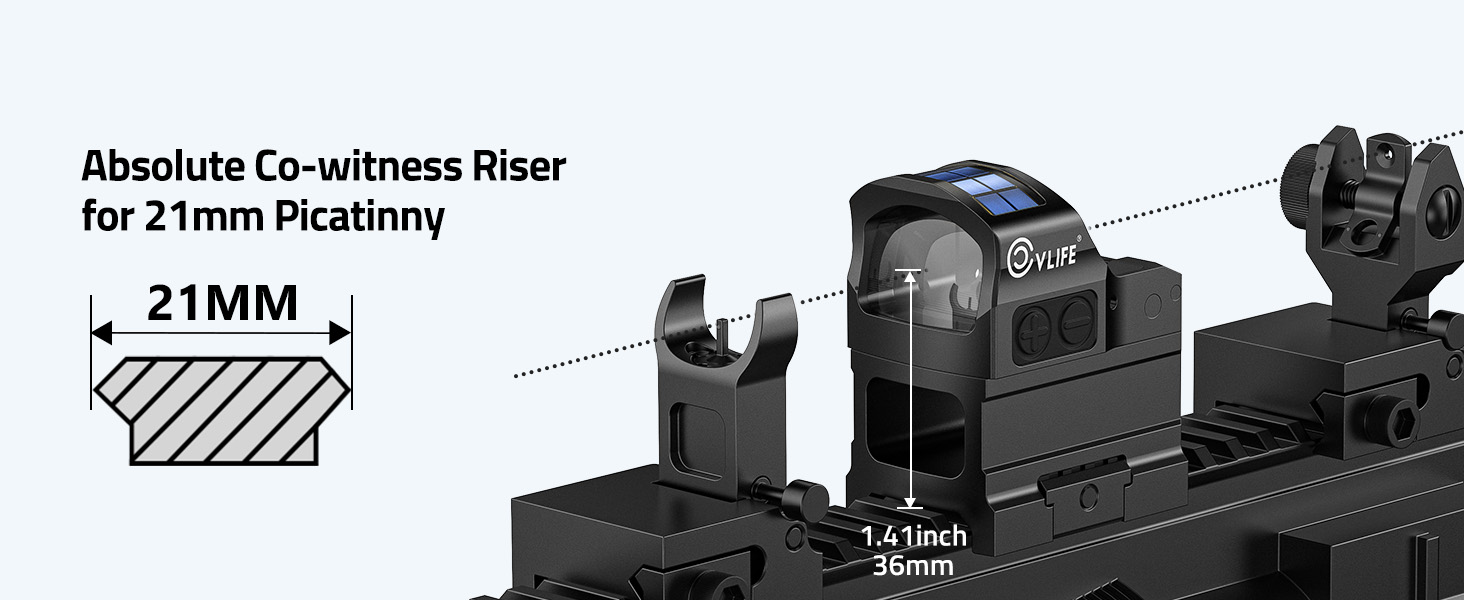 PICATINNY - CVLIFE WildHawk X Solar Auto Brightness Green Dot Sight