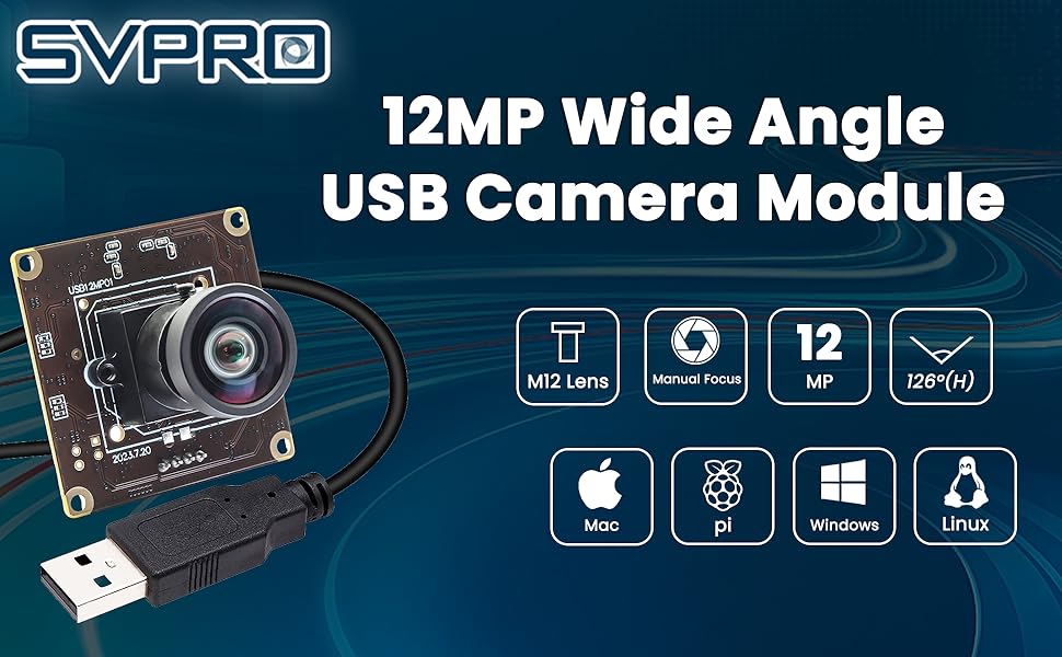 Amazon.com: SVPRO 12MP USB Camera Module, 4K 30fps Lightburn