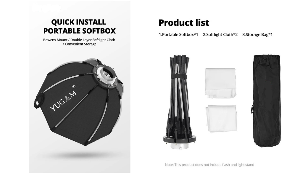 Quickly Release Bowens Mount Octagon Softbox