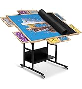 Becko US 2000 Piece 2-in-1 Tilting & Rotating Jigsaw Puzzle Table with 8 Drawers, Folding Puzzle ...