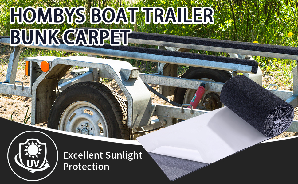 HOMBYS 2 Piece Fluffy Boat Trailer Bunk Carpet with