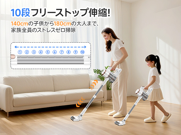 Amazon | 掃除機 コードレス【8月新登場！業界初片手UIデザイン