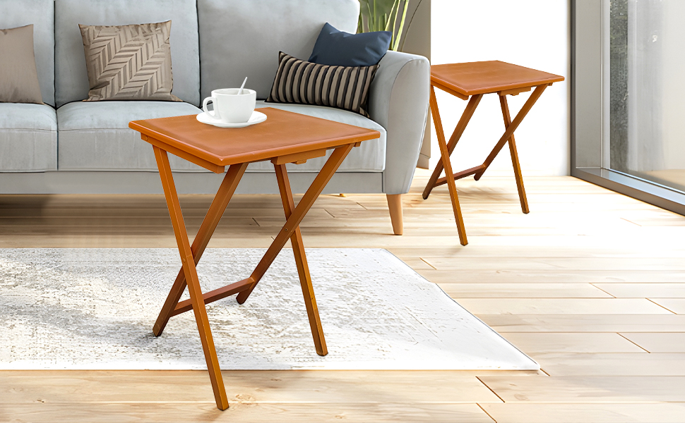 Fulocseny Folding Tray Tables Set of 4, TV Trays with