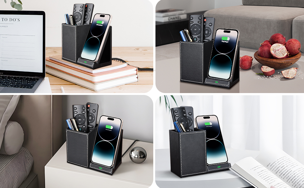 10W Fast Wireless Charger Desk Organizer, Wireless Charging