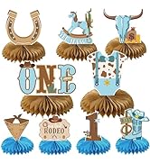 Gameza Cowboy 1st Birthday Decorations - My First Rodeo Birthday Party Supplies Boy Western Honey...