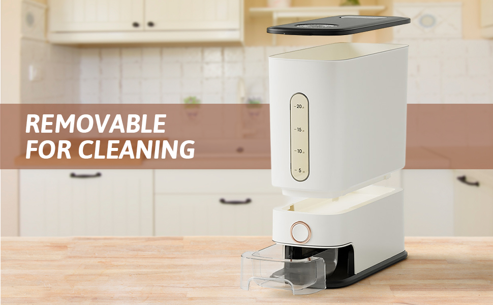 QLoztyse Rice Storage Container 25 lbs Rices Dispenser