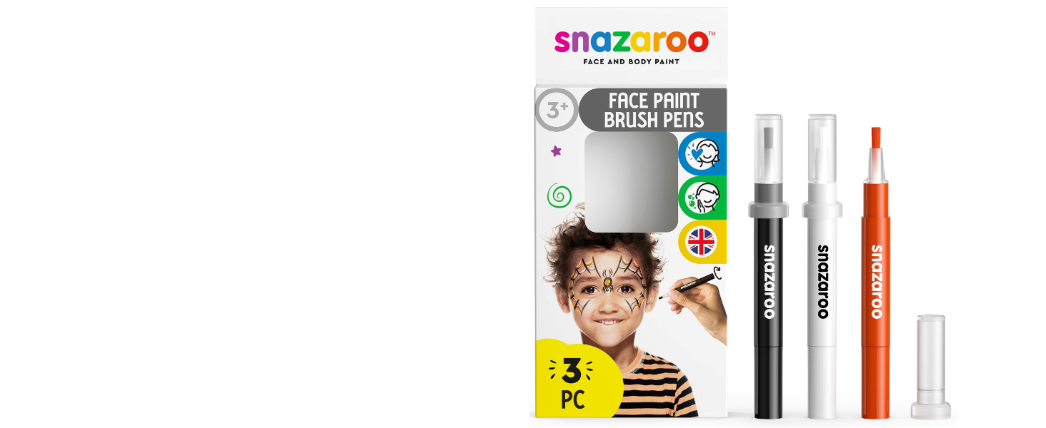 Snazaroo Rainbow Face Paint Palette Kit for Kids and Adults, 8 Colours, 11pcs, Brush, Sponge
