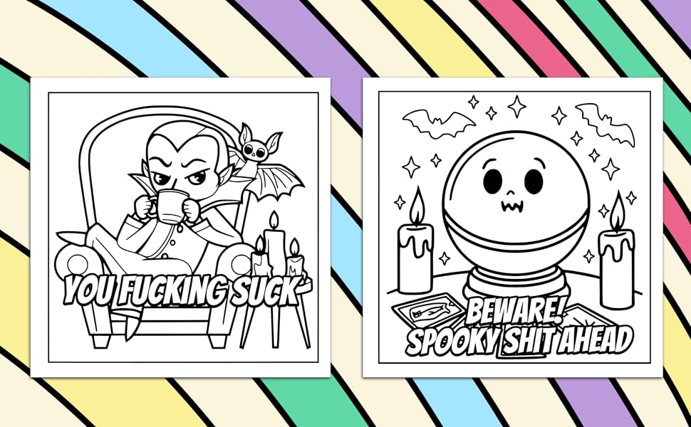 Cozy Cursing Halloween Bold and Easy Coloring Book 30