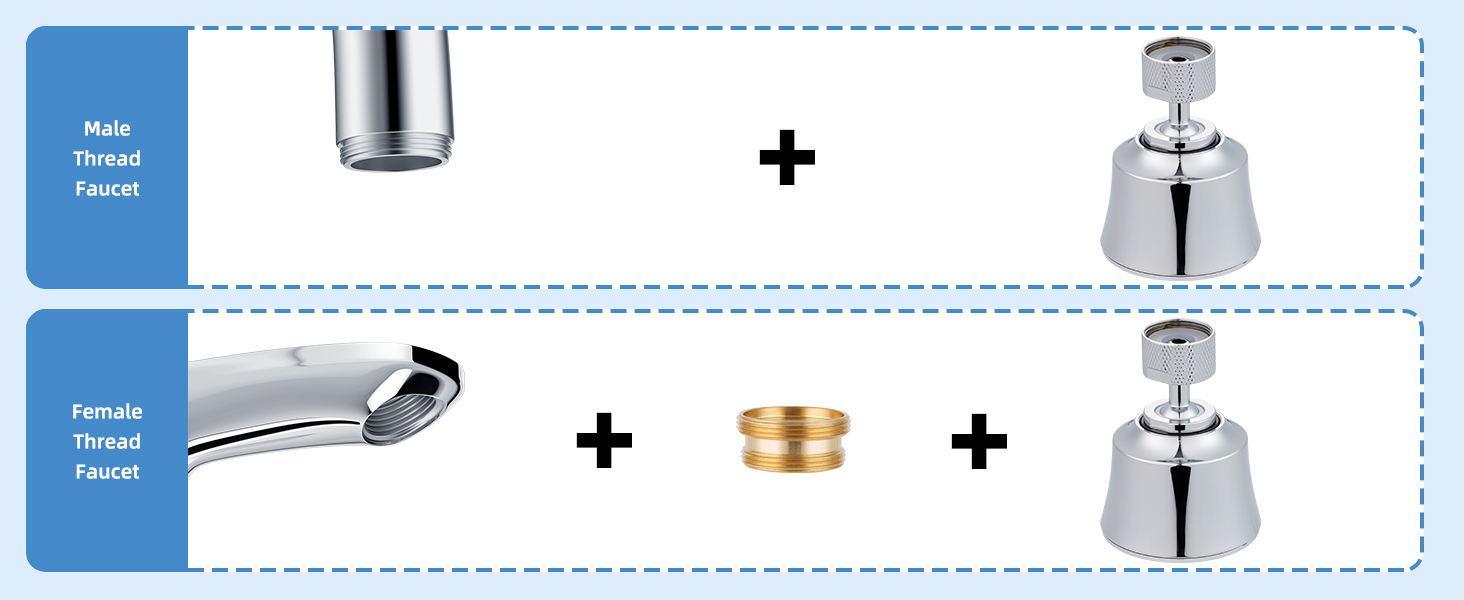 Faucet Sprayer Attachment with 2 Ball Joint, 4 Spray Models Big Angle