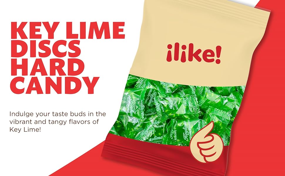 Key Lime Discs Hard Candy, Individually Wrapped,1.5Pound Pack (About 130 Pieces
