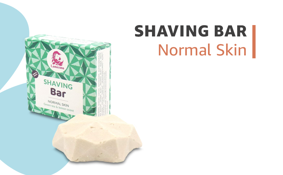 Lamazuna Shaving Bar - Normal Skin - Shea butter - Lemon & Green Tea