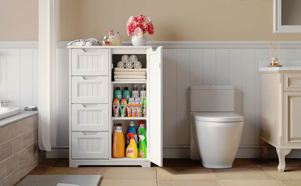 Gizoon Bathroom Storage Freestanding with Drawers