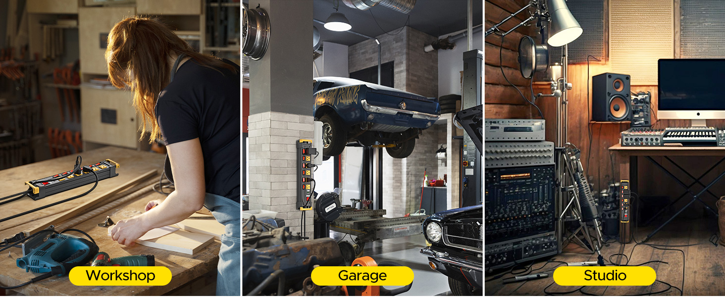 power strip with individual switches, power strip surge protector